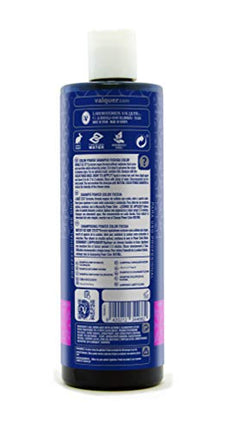 Valquer Profesional Champú Power Color cabellos teñidos. Vegano Y Sin Sulfatos (Fucsia). Potenciador color cabello - 400 ml.