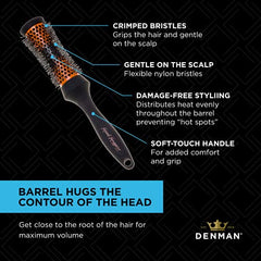 Denman DH33 Cepillo ceramic, 33 mm, color naranja