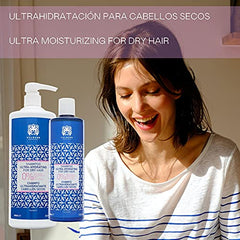 Válquer Profesional Champú Ultrahidratante, Formulación Zero % Sin Sal, Sin Sulfatos, Sin Parabenos, Sin Colorantes y Sin Siliconas, Cabellos Secos, Único, Fresco, 400 Mililitros