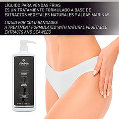 D´Bullón Líquido para Vendas Frías, Reafirma y Reduce El Volumen. Vegano. Con extractos vegetales naturales y algas marinas. Reduce el contorno - 1000 Ml