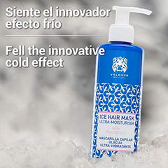 Válquer Premium Ice Hair Mask Mascarilla Capilar Efecto Hielo Ultrahidratante, Sin Sulfatos, Sin Sal, Sin Parabenos, Sin Sulfatos, Cabellos Secos, Hidratación Capilar, Único, 1 Litro