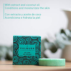 Valquer Laboratorios Válquer Gel Corporal Sólido con Extracto y Aceite de Coco, Acondicionador y Reparador de la Piel, Vegano, Sin Jabón, Sin Plástico, Sin Siliconas, Ecológico, 50 G