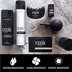 Toppik Fibras Capilares Castaño Oscuro, Fibras de Queratina para Crear más Densidad en el Cabello de Forma Inmediata, 55 g