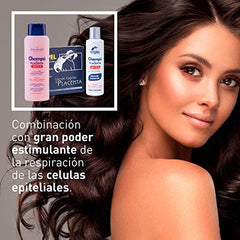 Pack capilar con loción capilar 6 ampollas de 15 ml + champú de 200 ml a base de placenta. Combate la caspa, grasa, seborrea y caída del cabello. Cabellos frágiles y quebradizos