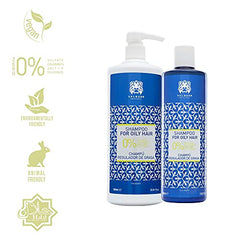 Valquer Profesional Champú Antigrasa zero%: sin sal, sin sulfatos, sin parabenos y sin siliconas. Para cabellos grasos, regulador de grasa - 1000 ml
