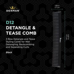 Denman, Peine (D12, Negro) - 20 gr.