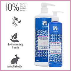 Válquer Premium Ice Hair Mask Mascarilla Capilar Efecto Hielo Ultrahidratante, Sin Sulfatos, Sin Sal, Sin Parabenos, Sin Sulfatos, Cabellos Secos, Hidratación Capilar, Único, 1 Litro