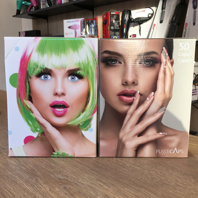 TP-CAPAS DESECHABLES 50ud. CON DISPENSADOR PLASTICAPS - Hair shop