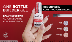 Andreia esmaltes one bottle builder gel de construcción 3 en 1 14ml. Soft white