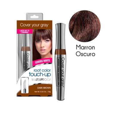 TP-CUBRE CANAS RAIZ MARRON OSCURO WATERPROF 15GR COVER YOUR GRAY ROOT COLOR TOUCH-UP RETOQUE DE RAICES RESISTENTE AL AGUA 15G MARRÓN OSCURO - Hair shop