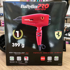 Babyliss pro secador ferrari rapido negro ultra rapido-secador rapido - negro bab7000ie - Hair Shop
